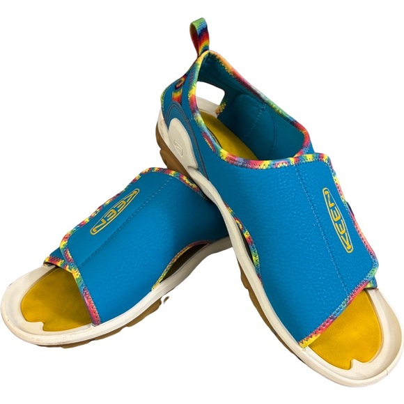 Keen Womens Sandals Size US 6 Teal Hook Loop Flat Multicolor Sport Blue - Picture 5 of 9